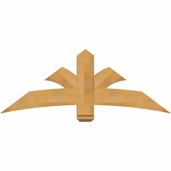 Ekena Millwork Davenport Rough Sawn Timber Gable Bracket, Western Red Cedar, 60"W x 22"H x 4"D x 6"F, 9/12 Pitch GBW060X22X0406DAV00RWR - main